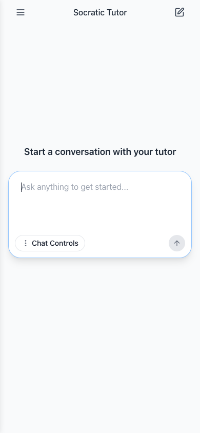 The new chat page on a phone